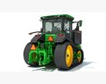 Green Tracked Tractor Modelo 3D