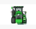 Green Tracked Tractor Modello 3D vista frontale