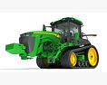 Green Tracked Tractor Modelo 3d argila render