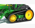 Green Tracked Tractor 3d model dashboard