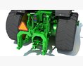 Green Tracked Tractor 3D модель seats
