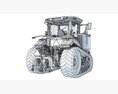 Green Tracked Tractor Modèle 3d