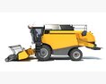 High-Capacity Combine Harvester 3d model back view