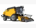 High-Capacity Combine Harvester 3D 모델  front view