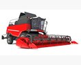 High-Capacity Crop Harvester 3D 모델  front view