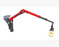 Knuckle Boom Crane With Grapple 3d model