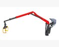 Knuckle Boom Crane With Grapple Modelo 3d