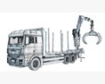 Logging Crane Truck Modello 3D