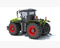 Modern Agricultural Tractor 3D модель wire render