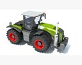 Modern Agricultural Tractor 3D-Modell Draufsicht