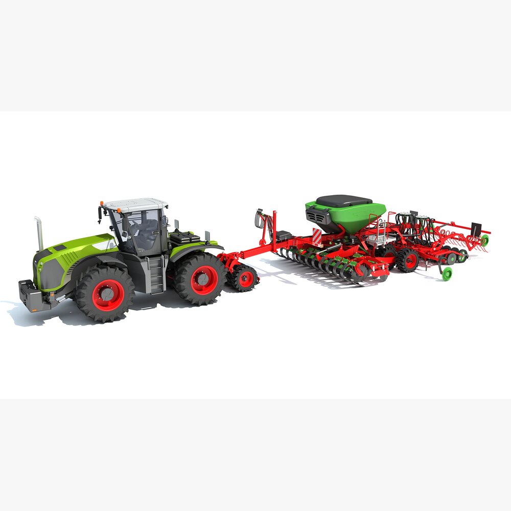 Precision Seeder Tractor Unit 3D 모델 