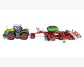 Precision Seeder Tractor Unit Modello 3D vista posteriore