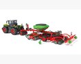 Precision Seeder Tractor Unit 3Dモデル wire render