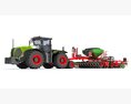 Precision Seeder Tractor Unit Modelo 3d argila render