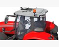 Red Tractor With Multi-Row Planter Modello 3D dashboard