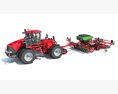 Seed Drill With Articulated Tractor Modèle 3d