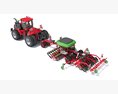 Seed Drill With Articulated Tractor 3D-Modell