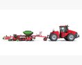 Seed Drill With Articulated Tractor Modello 3D