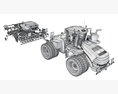 Seed Drill With Articulated Tractor 3D 모델 