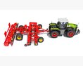 Tractor And Precision Disc Harrow 3D-Modell
