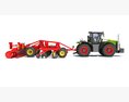 Tractor And Precision Disc Harrow 3D 모델 