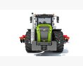 Tractor And Precision Disc Harrow 3D 모델  front view