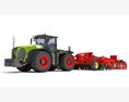 Tractor And Precision Disc Harrow Modelo 3d argila render
