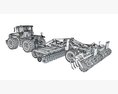 Tractor And Precision Disc Harrow 3D модель
