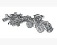 Tractor And Precision Disc Harrow 3D 모델 