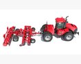 Tractor With Expandable Disc Cultivator Modelo 3d
