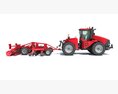 Tractor With Expandable Disc Cultivator 3d model