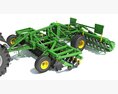 Tractor With Folding Harrow 3D модель