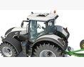 Tractor With Folding Harrow 3D模型 dashboard