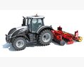 Tractor With Rotary Tiller Modello 3D