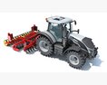 Tractor With Rotary Tiller Modèle 3d