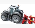 Tractor With Rotary Tiller 3D 모델  dashboard