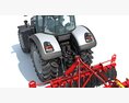 Tractor With Rotary Tiller 3D 모델  seats