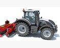 Tractor With Rotary Tiller 3d model