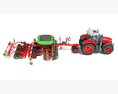 Tractor With Seeding System 3D 모델 