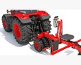Tractor With Seeding System Modello 3D seats