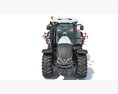 Tractor With Trailed Seed Drill Modello 3D vista frontale