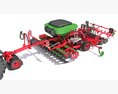 Tractor With Trailed Seed Drill Modello 3D
