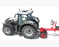 Tractor With Trailed Seed Drill 3D 모델  dashboard