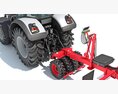 Tractor With Trailed Seed Drill 3d model seats