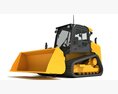 Mini Tracked Skid Loader 3d model front view