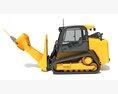Skid Steer Loader Tree Cutter 3Dモデル 後ろ姿