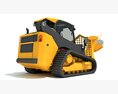 Skid Steer Loader Tree Cutter 3Dモデル side view