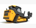 Skid Steer Stump Grinder Cutter 3Dモデル side view