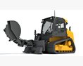 Skid Steer Stump Grinder Cutter 3Dモデル front view
