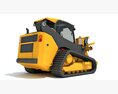 Skid Steer Tree Cutter 3D 모델  side view